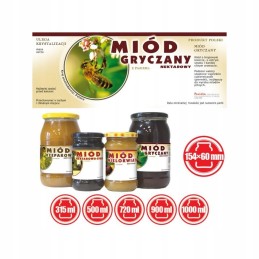 Didelė grikių medaus etiketė – 100 vnt.