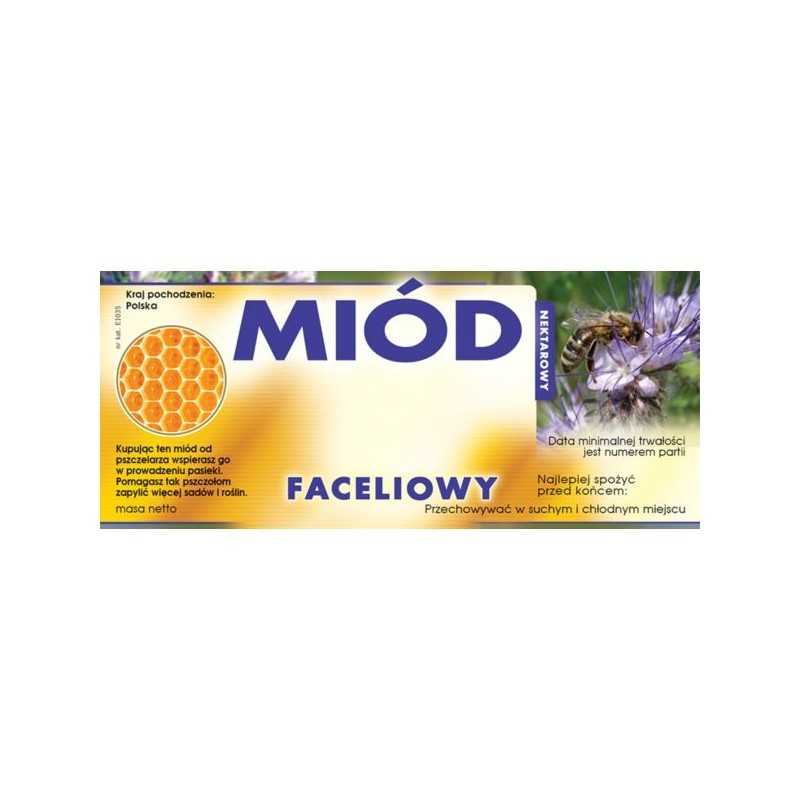 Facelijų medaus etikečių pakuotė – 100 vnt.