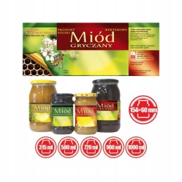 Didelė grikių medaus etiketė – 100 vnt.