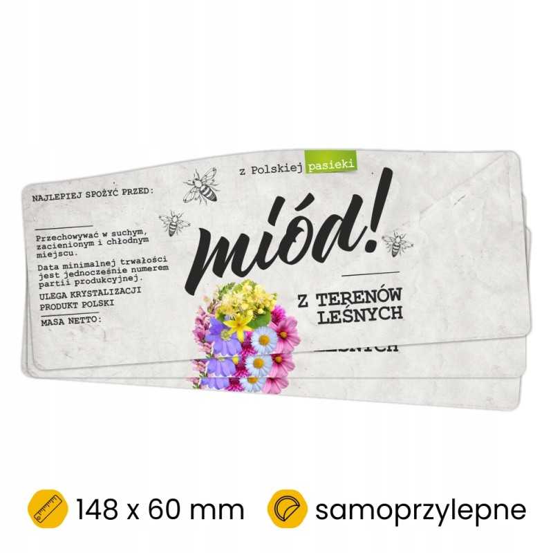 Etiketės medui iš miško plotų, 100 vnt.