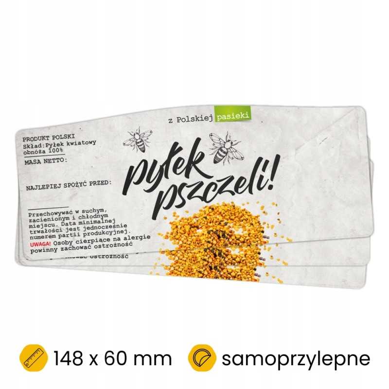 Bičių žiedadulkių etiketės/lipdukai 100 vnt.