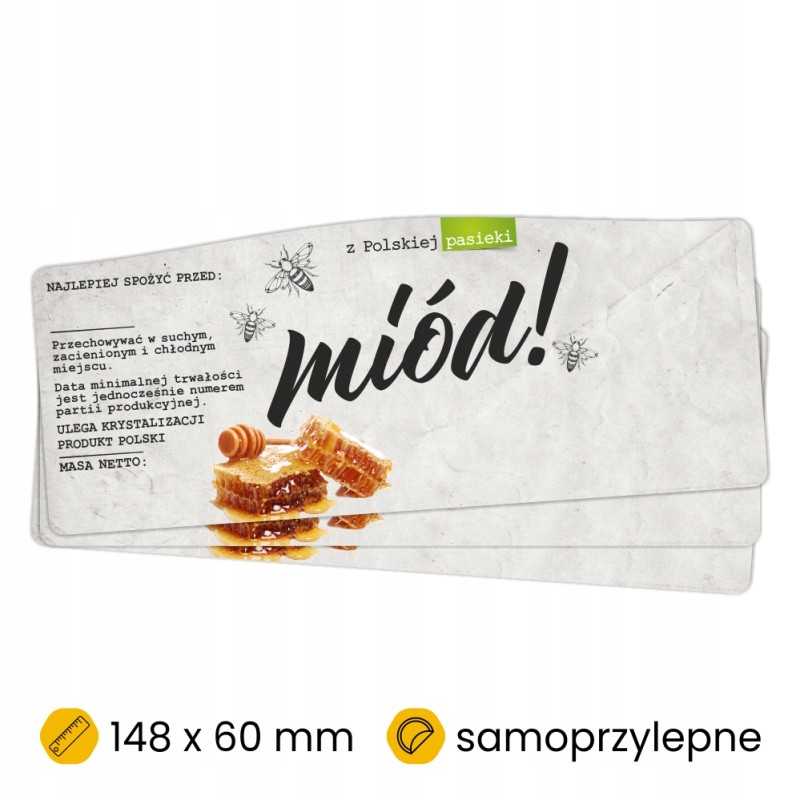 Medaus etiketės/lipdukai 100 vnt.