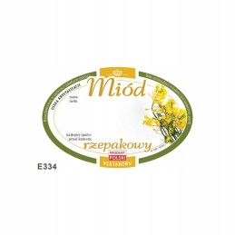 Rapsų medaus ovalių etikečių pakuotė (100 vnt.)