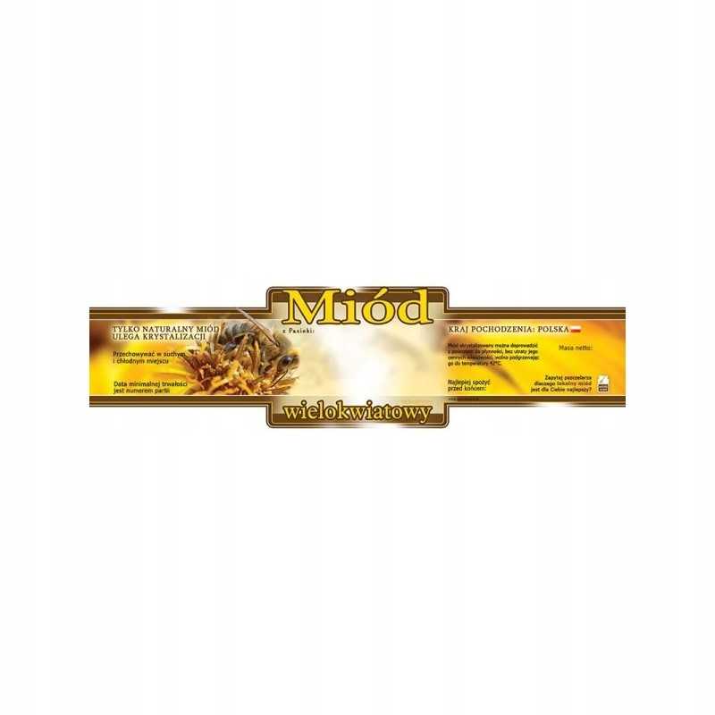 Dekoratyvinės etiketės daugiažiedis medus – 100 vnt.