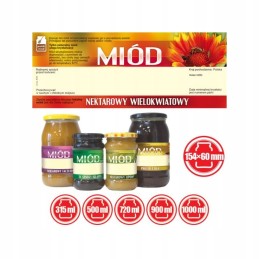 Didelė daugiaflorinio nektaro medaus etiketė – 100 vnt.