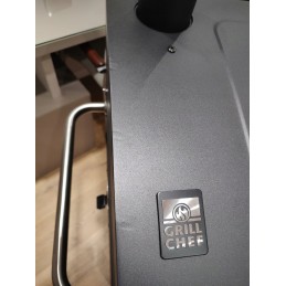 Ketaus medžio anglies grilis, didelės, stabilios grotelės su ratukais ir lentynomis, dangtelis