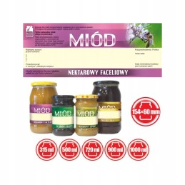 Didelė etiketė, facelijų nektaro medus – 100 vnt.