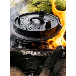 Ketaus puodas ant kojų petromax olandiška orkaitė ft18 juoda