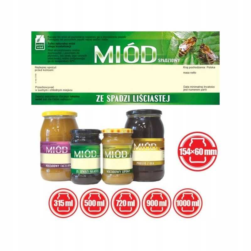 Didelė lipčiaus medaus etiketė – 100 vnt.