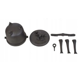 5 litrų ketaus katilas su bronza, lenkiškas liejimas