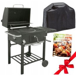 Didelė ketaus medžio anglies kepsninė, stabilus dangtis, nemokamai