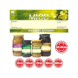 Didelės etiketės rapsų nektaro medus – 100 vnt.