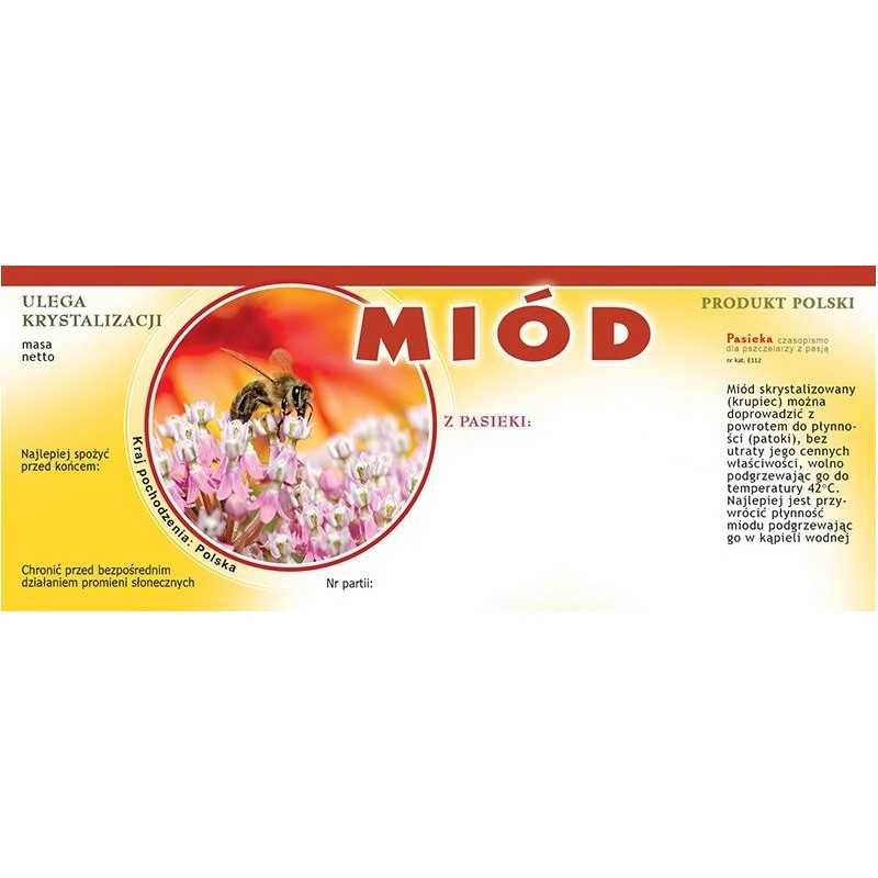 Siūlome universalias dideles lipnias medaus etiketes - 100 vnt - labai geras produktas!!!