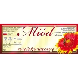 Siūlome lipnias etiketes kelių žiedų medui, labai geras produktas!!!