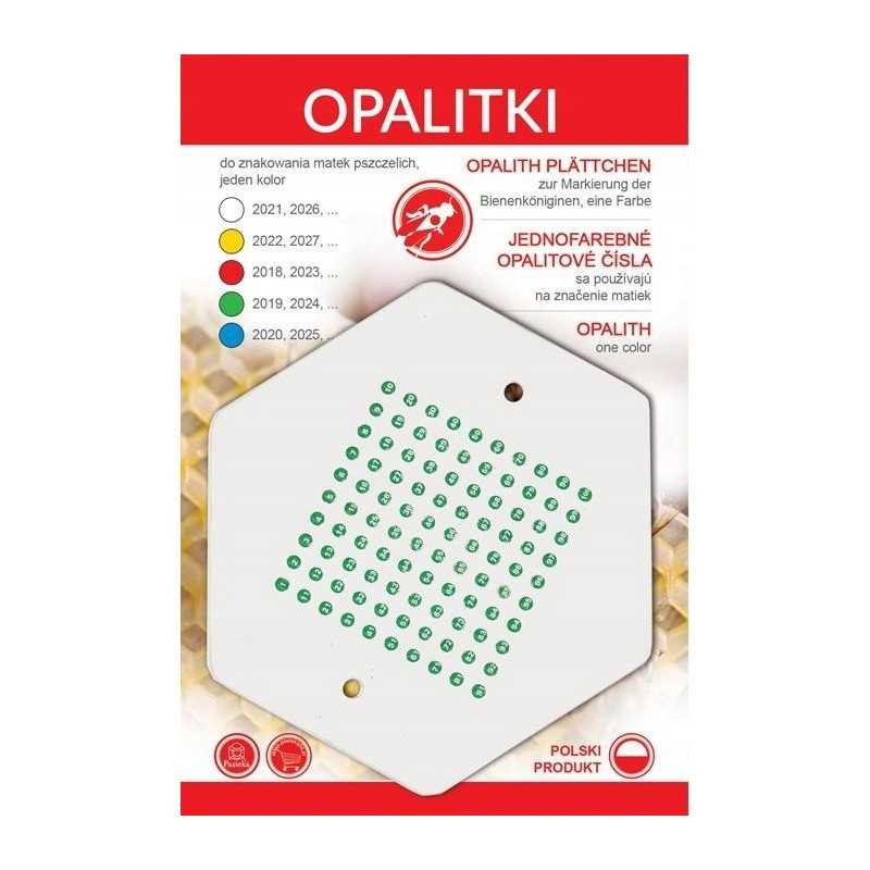 Lenkiški opaličiai bičių motinėlėms žymėti, žali