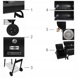 Grilis su anglimis su rūkykla, lentyna G5165