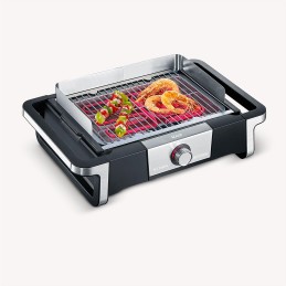 Severin statomas elektrinis grilis, balkonas, terasa, temperatūra nuo 0°C iki 500°C, LED, didelė galia 3000 W, 2 m laidas, nerūd