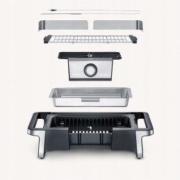 Severin statomas elektrinis grilis, balkonas, terasa, temperatūra nuo 0°C iki 500°C, LED, didelė galia 3000 W, 2 m laidas, nerūd