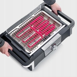 Severin statomas elektrinis grilis, balkonas, terasa, temperatūra nuo 0°C iki 500°C, LED, didelė galia 3000 W, 2 m laidas, nerūd