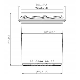 Stiklainiai stiklainiai 0,35l 350ml fi82 - skirstytuvas