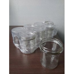 8x stikliniai indeliai konservams, prieskoniams, 350ml indelis, gerai supakuoti