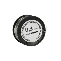 Nerūdijančio plieno viela bičių rėmams 0,3 mm - 100g