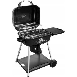 Stačiakampio formos anglies grilis ant ratų