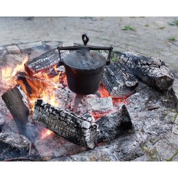 Medžioklinis katilas 7l, rudas ketaus puodas
