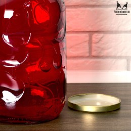 5l stiklinis indelis - su vaisių raštais