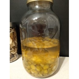 5l stiklinis indelis - su vaisių raštais