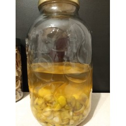 5l stiklinis indelis - su vaisių raštais