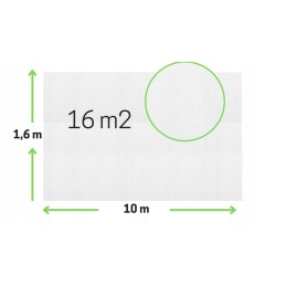 Balta žieminė agrotekstilė, kvėpuojanti, lengva, saugo augalus, 1,6x10m, 50g