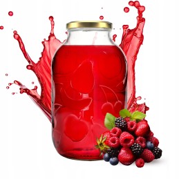 5l stiklinis indelis - su vaisių raštais