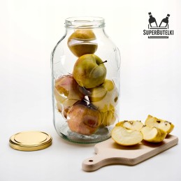 5l stiklinis indelis - su vaisių raštais