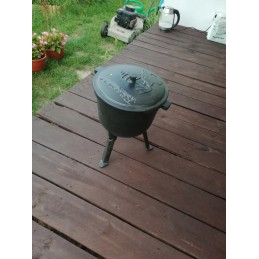 8l medžioklės puodas, ketaus, emaliuotas, grilio keptuvė, mk 304