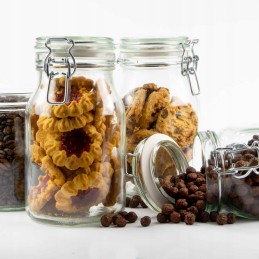 Hermetiška talpa 1100ml, stiklainis su dangteliu ir sandarikliu