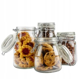 Hermetiška talpa 1100ml, stiklainis su dangteliu ir sandarikliu