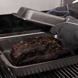 Ketaus kepimo skarda su grotelėmis