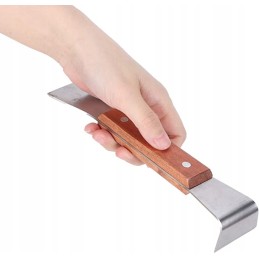 Nerūdijančio plieno kaltas, grandiklis su medine rankena, 20 cm