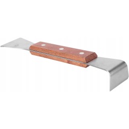 Nerūdijančio plieno kaltas, grandiklis su medine rankena, 20 cm