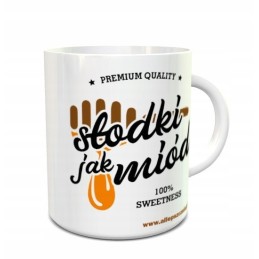 Siūlome saldų kaip medus keraminį puodelį - 330 ml - puiki dovana, dovana kiekvienam - labai geras lenkiškas gaminys