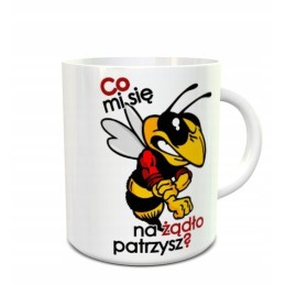 Siūlome keramikinį puoduką 'ko velnio tu žiūri' - 330 ml - puiki dovana, dovana kiekvienam - labai geras lenkiškas gaminys