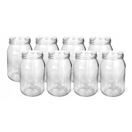 8x konservavimo stiklainiai 900ml indelis agurkams raugti, gerai supakuotas