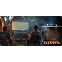 BBQ anglies grilis sodui su termometru, juodas grilis