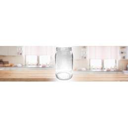 Dideli stikliniai indeliai, 6 kabliukai, 0,935l 935ml, rinkinys 8 vnt, tinka fi82 6z dangteliams