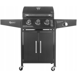 ✅geko g80515 plieninis dujinis grilis 11,6 kw 4 degiklių sodo termometras✅