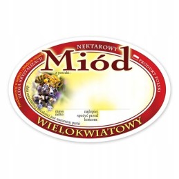 Medaus lipduko etiketė (92x60) wl 100 vnt e301