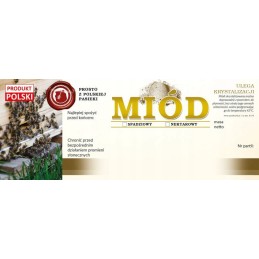 Pakuotė didelių etikečių/lipdukų lipčiaus/nektaro medaus indeliui