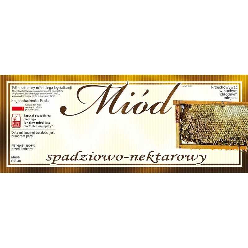 Didelių lipčiaus ir nektaro medaus etikečių pakuotė (100 vnt.) - modelis E138