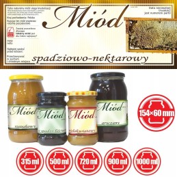 Didelių lipčiaus ir nektaro medaus etikečių pakuotė (100 vnt.) - modelis E138